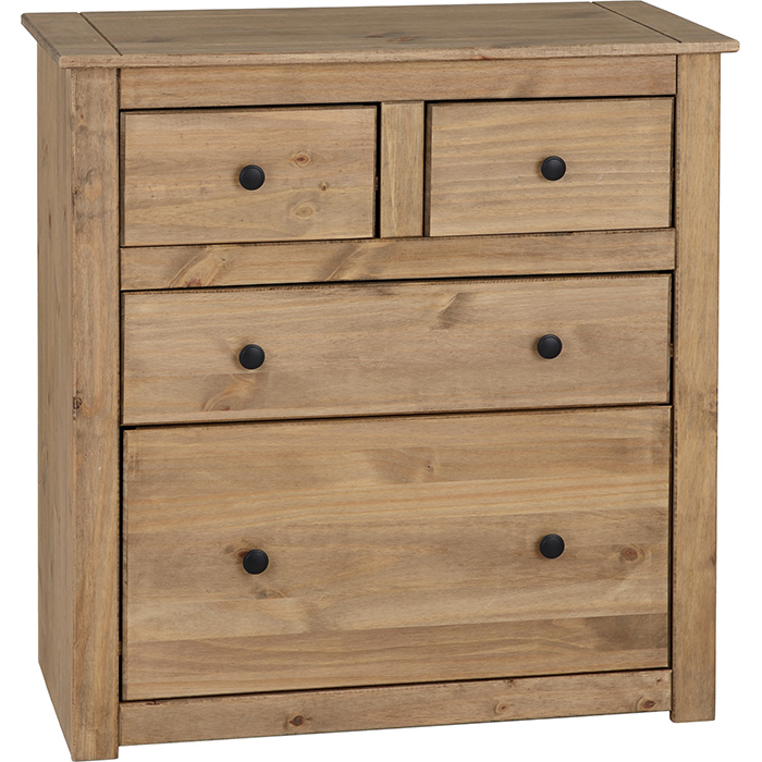 Panama 2+2 Drawer Chest In Natural Wax